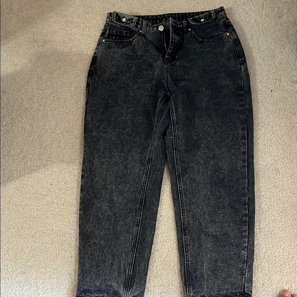 Black Acid Wash Jeans